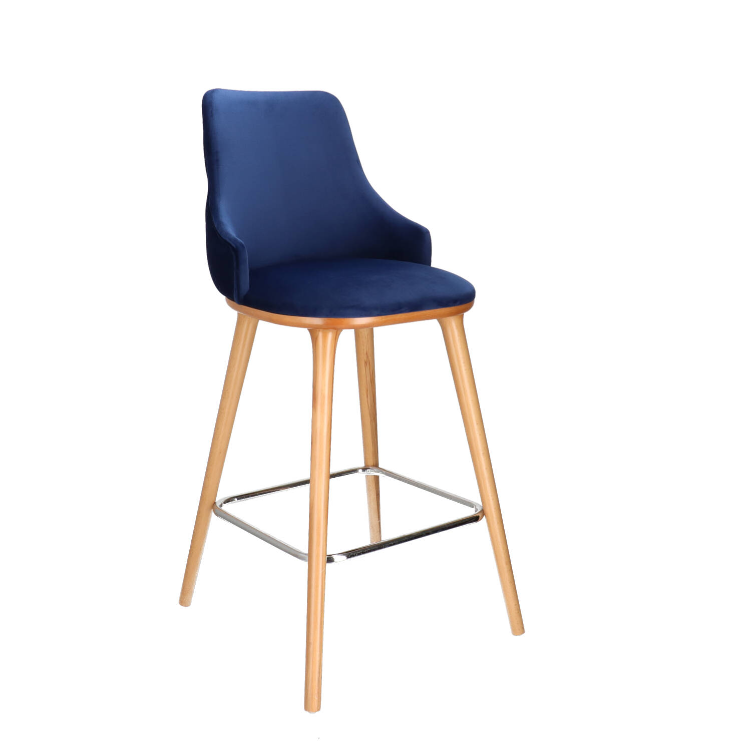 SN EMET Kék elegáns Kárpitos beltéri bárszék